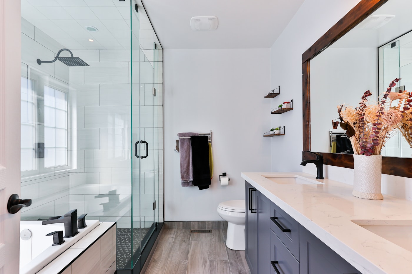 A spotless bathroom after a deep clean
